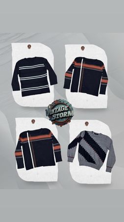 Y2K Retro Strip Sweater