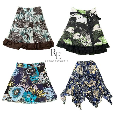Y2K Era Cyber Girl Midi Skirts RE-3286