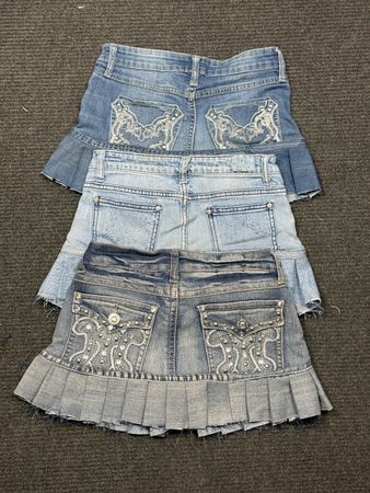 Upcycled Y2K Denim Skirts