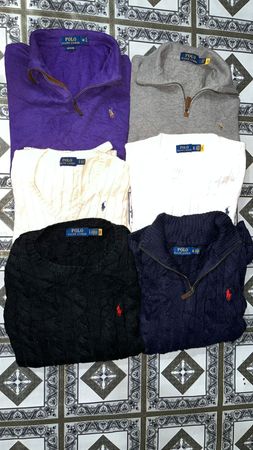 Polo ralph lauren cabilknitewear 1/4 zip mix