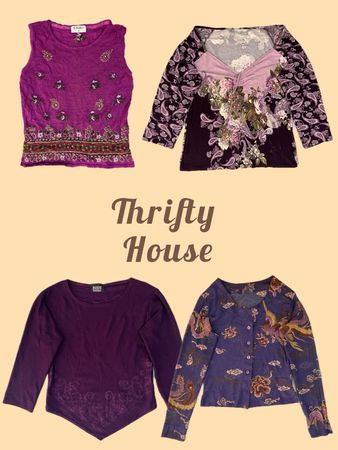 Retro Purple It-Girl Y2k Tops(TH/415)