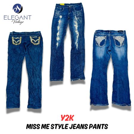 Y2K Miss Me Style Jeans Pants - EV0340