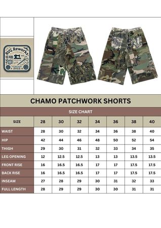 Upcycled Camo Patchwork Jorts