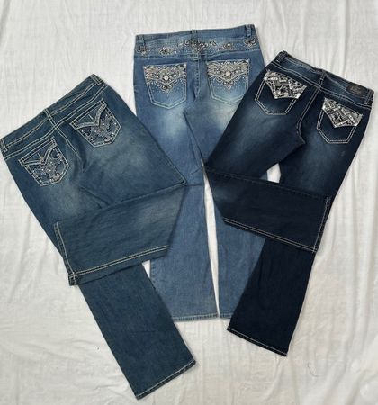 Y2K Embellish Jeans Bootcut B # 092