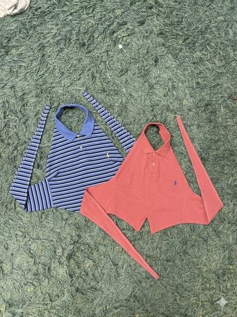 Upcycle Polo Ralph Lauren Halter Top (DV -05)
