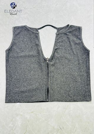 UPCYCLED Streetzip Cropped Top - EVR0556