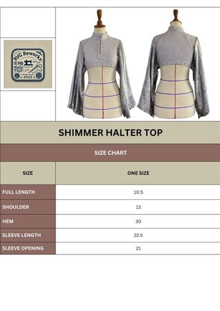 Upcycled High-Neck Shimmer Top