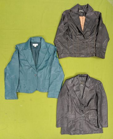 💥 RV3585 Leather & Faux Blazers Jackets
