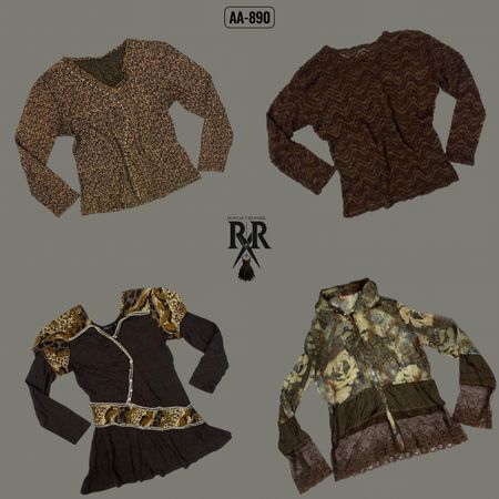 Y2K Earthy Tone Mix Full Sleeve Tops (AA-890)