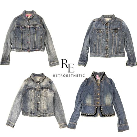 Y2k Unique Girl Denim Jacket RE-3299