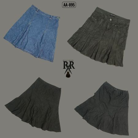 Y2K Britney Era Denim Midi Skirts (AA-895)