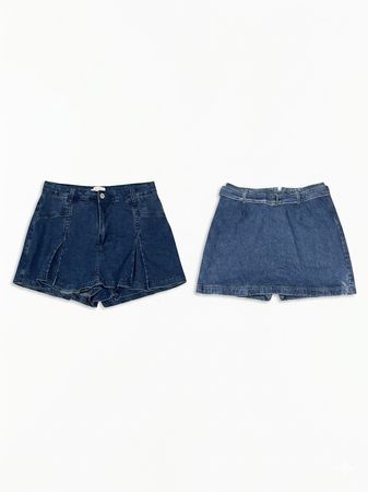 (FV-1522) Y2K Denim Mini Skirts