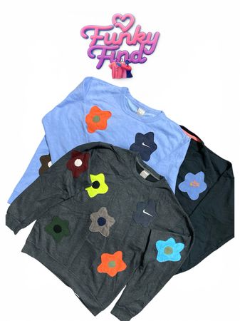 Upcycled Nike Flower Sweatshirt