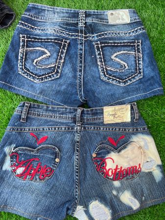 Apple bottoms and other Brands mini shorts y2k(403)
