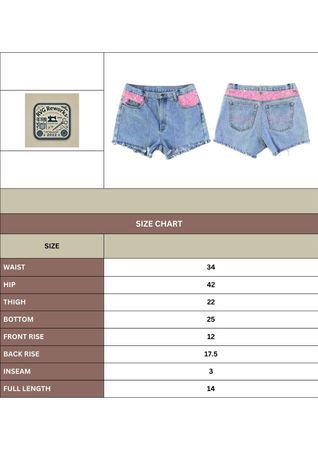 Upcycled y2k style Denim Shorts