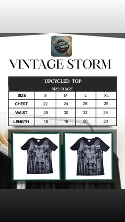 Upcycled Abstract Print Top