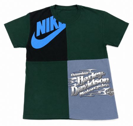 CR1709 UPCYCLED GRAPHIC PATCHWORK T-SHIRT