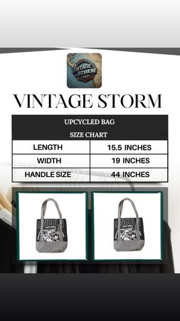 Upcycled Graphic Tote Bag