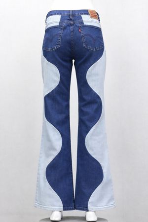 CR1710 UPCYCLED CONTRAST PANEL JEANS