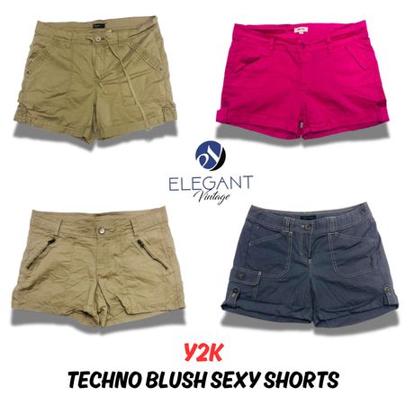 Y2K Tecno Blush Sexy Shorts - EV0507