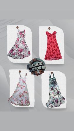 Y2K Starlight Floral Poly Dress