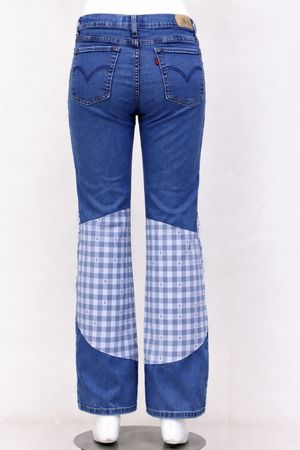 CR1717 Upcycled Panel Denim Jeans