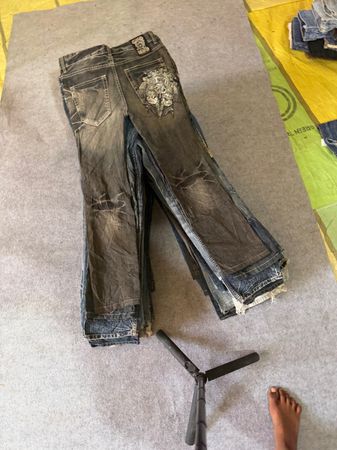 Japan Style Embroidery Japanes Jeans.