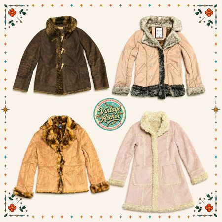 Vintage Soft Glam Afghan Coat Collection 6 Pcs (AF-3)