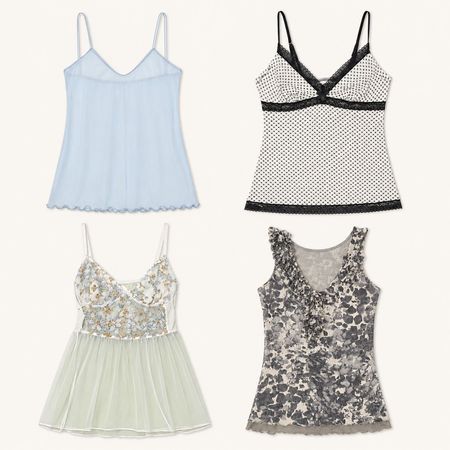 Y2k Ocean Mist Cami Tops