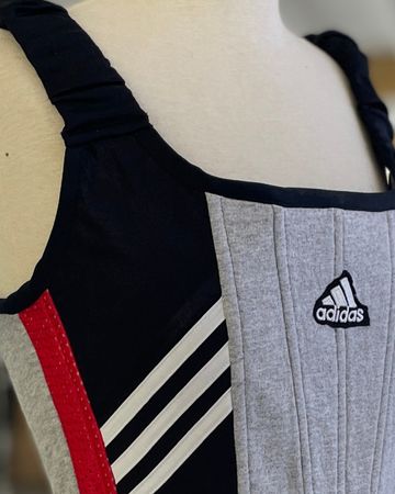 Upcycled Adidas Corset Top