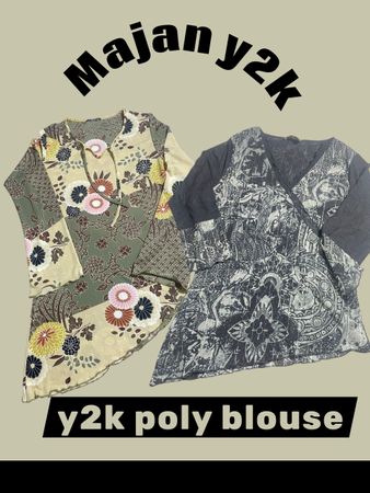Y2K PRINTED FULL SLEEVES BLOUSE