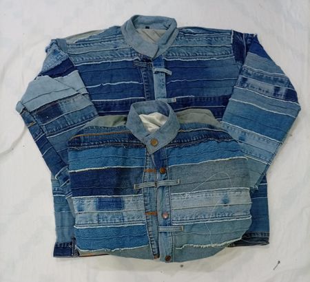 CR8715 UPCYCLED BELTED JACKETS
