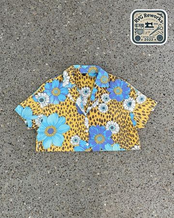 Upcycled Printed Crop Top 50 pieces