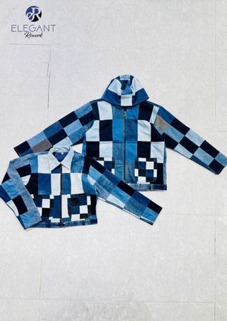 UPCYCLED Patchwork Denim Jackets - EVR0597