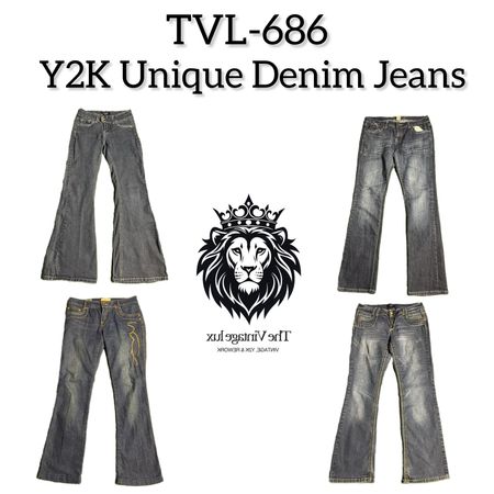 Y2K Unique Denim Jeans (TVL-686)