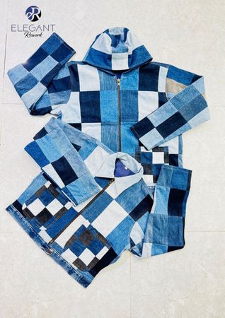 UPCYCLED Patchwork Denim Jackets - EVR0598