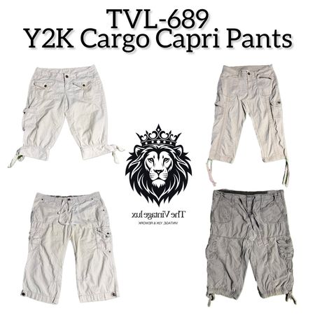 Y2K Cargo Capri Pants (TVL-689)