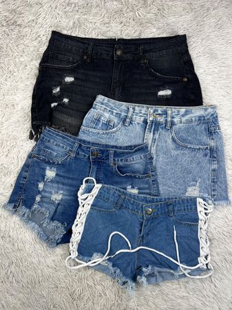 Denim mini shorts