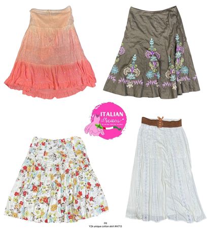 Y2k unique cotton skirt