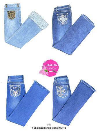 Y2k embellished jeans