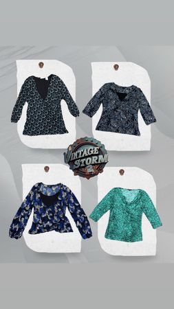 Y2K Retro Muse Poly Blouse