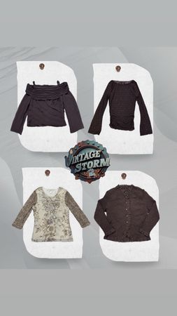 Y2K Mocha Muse Poly Blouse