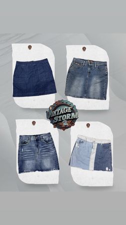 Y2K Cyber Babe Denim Skirt