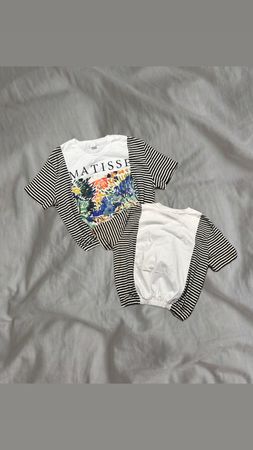 Upcycled Stripe Crop Top