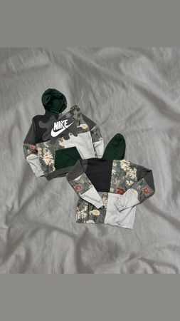 Upcycled Nike Tapestry Patchwork Sweatshirt