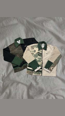 Upcycled Camo Contrast Nike Jacket