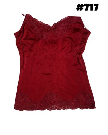 Y2k basic lace trim top #717