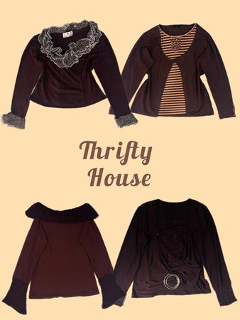 Cocoa Brown Y2k Tops(TH/426)