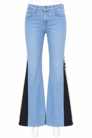 CR1736 UPCYCLED SPORT FLARE DENIM JEANS