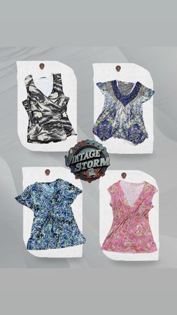 Y2K Urban Grace Poly Blouse